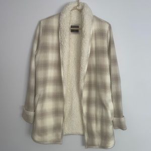 Abercrombie & Fitch Sherpa Lined Fleece Cardigan